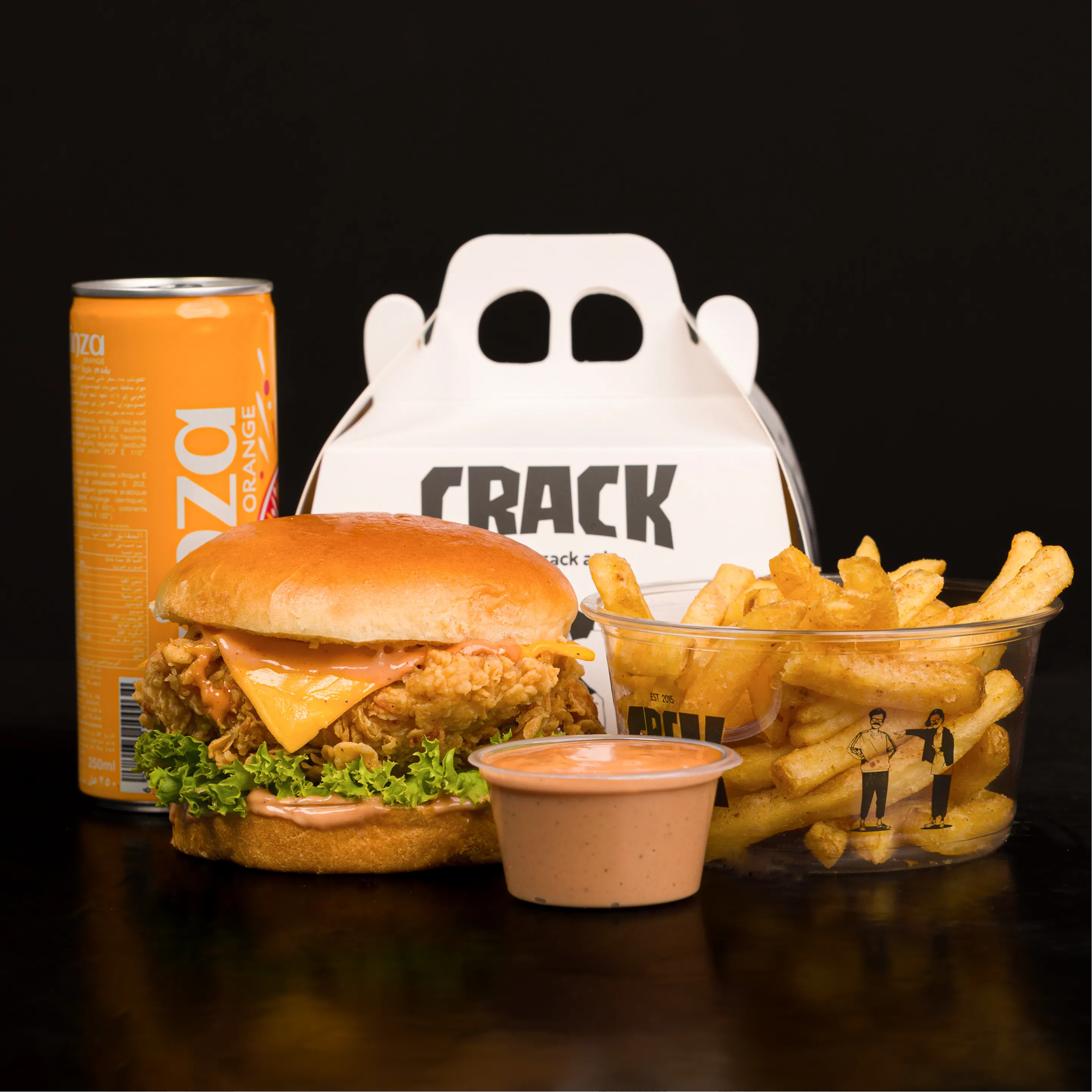 Crack Chicken Burger Combo